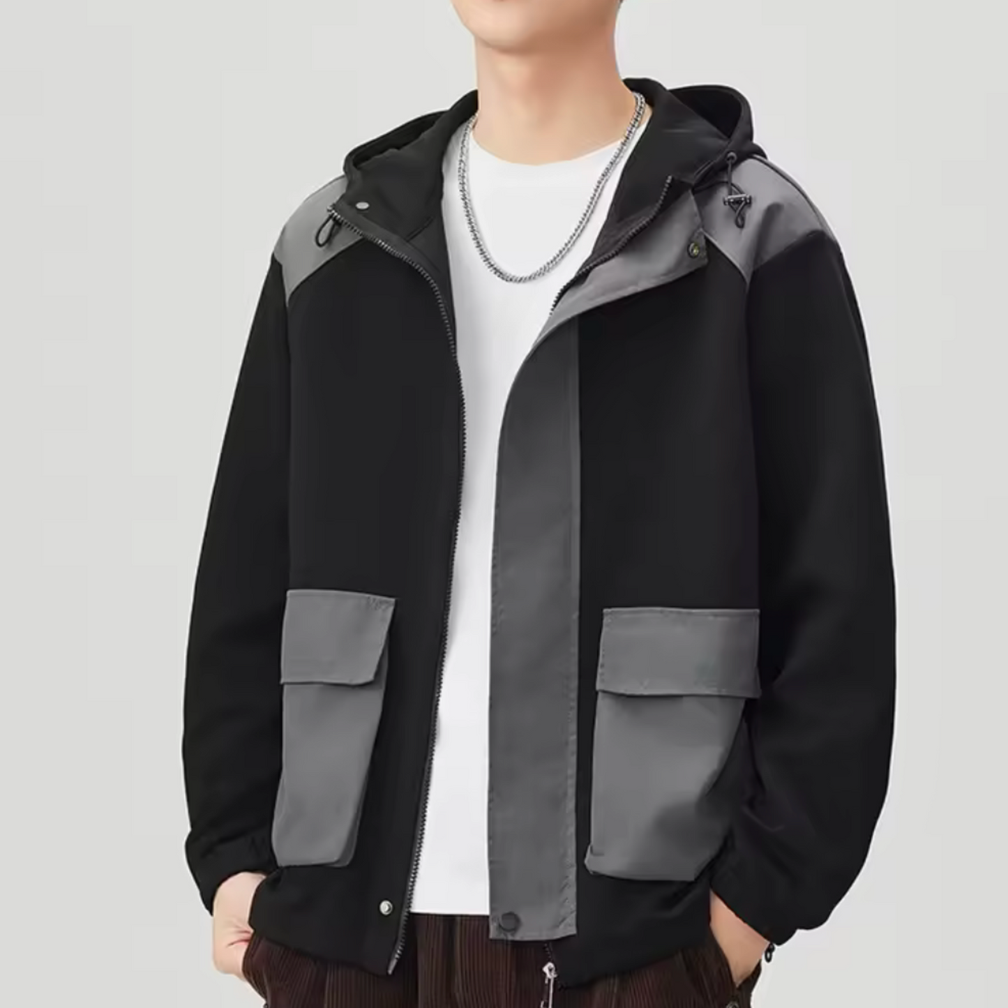 Hoodie para hombre con cremallera